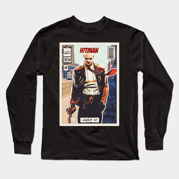 Hitman Comic Long Sleeve T-Shirt by Durro